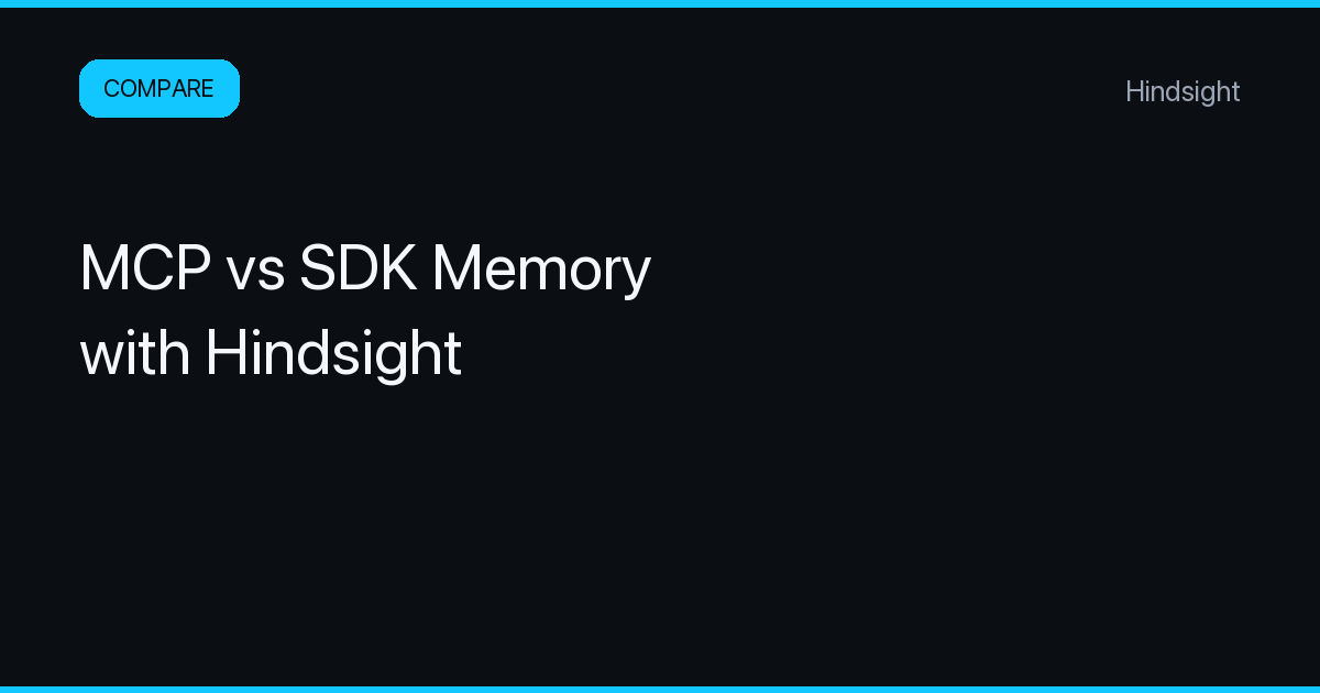 Comparison: MCP vs SDK Memory with Hindsight