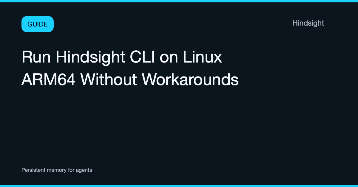 Run Hindsight CLI on Linux ARM64 Without Workarounds