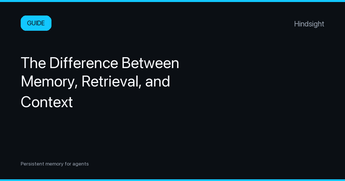 The Difference Between Memory, Retrieval, and Context