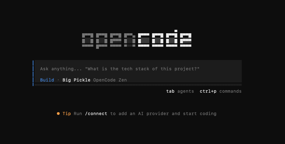 opencode running locally
