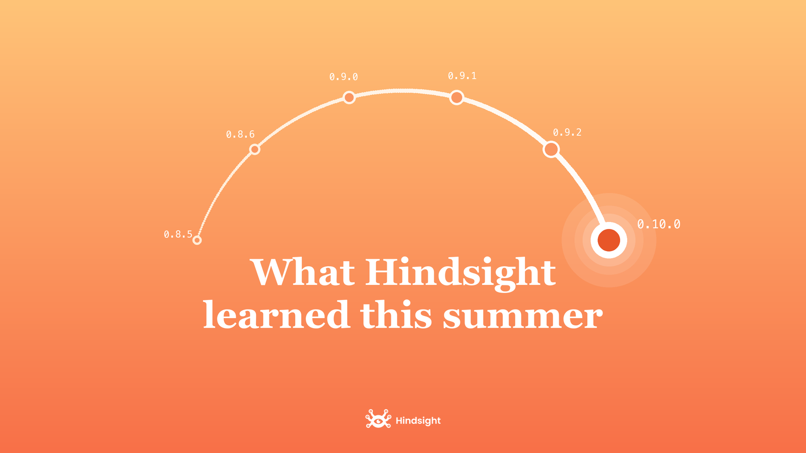 What Hindsight learned this summer: six releases, from 0.8.5 to 0.10.0
